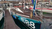 Las cenizas del volcán de La Palma se dejan ver ya en el puerto de la Mini Transat Las cenizas del volcán de La Palma se dejan ver ya en el puerto de la Mini Transat
