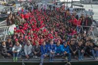 Los niños, protagonistas en la apertura del pantalán de la Barcelona World Race 