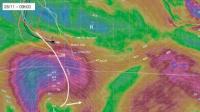 Vendée Globe D+20. La flota en cabeza navega con el mismo sistema meteorológico, por delante del frente de la baja que llega desde el oeste.