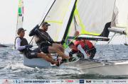 Antonio Torrado y Andrés Barrio en el puesto 13º del Campeonato de Europa de la clase olímpica 49er en Salónica-Grecia Antonio Torrado y Andrés Barrio en el puesto 13º del Campeonato de Europa de la clase olímpica 49er en Salónica-Grecia