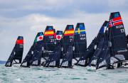 Barceló y Cantero entran en el podio provisional del Mundial de 49er FX 