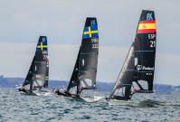 Patricia Suárez y Melania Henke arrancan líderes el Mundial de 49er FX 